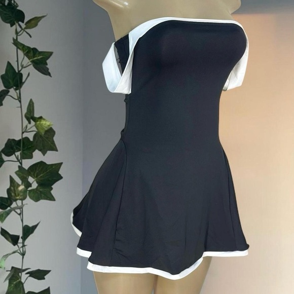 Black & White Mini Dress - Picture 2 of 4